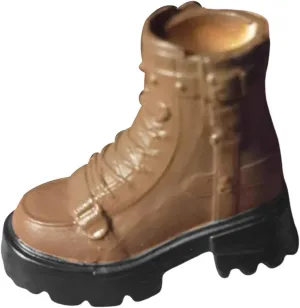 1/12 Scale Ankle Bootie Miniature Action Figures Costume Cosplay,Stylish,Fashion,Casual Retro Work Boots for Female Figures, Khaki