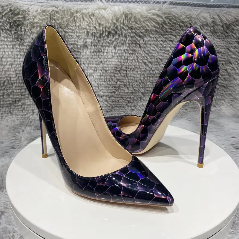 12cm wedding, bride  Women's pointed high heels