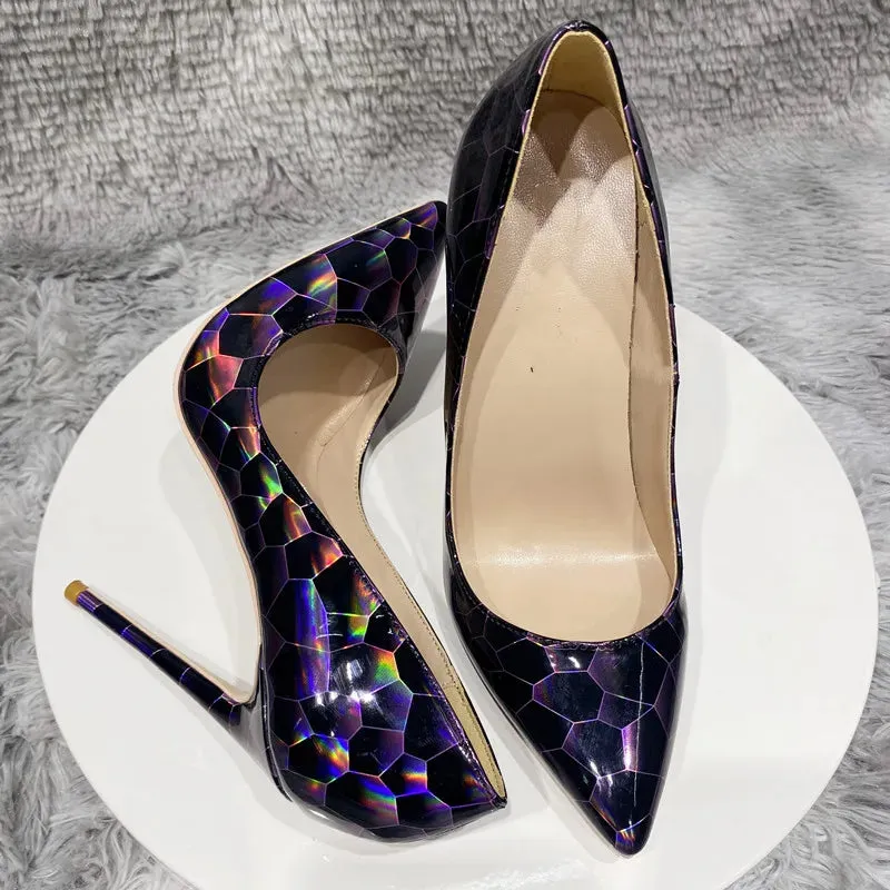 12cm wedding, bride  Women's pointed high heels