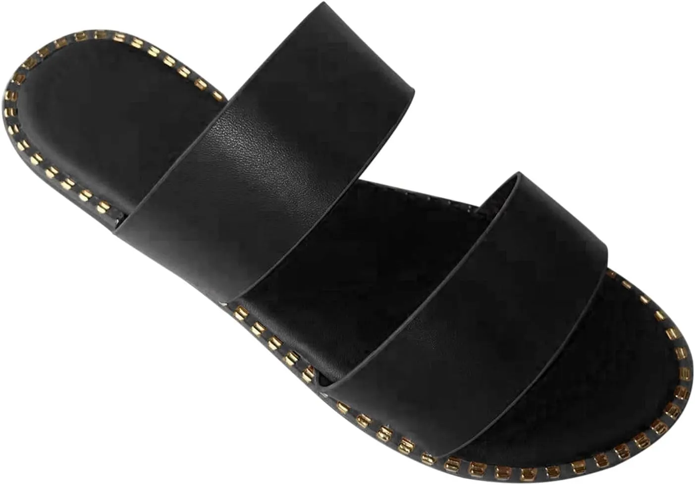 2025 Flats for Women Beach Slides Sandals Stylish Slip-On Sandals Comfortable Slippers Summer Casual Footwear