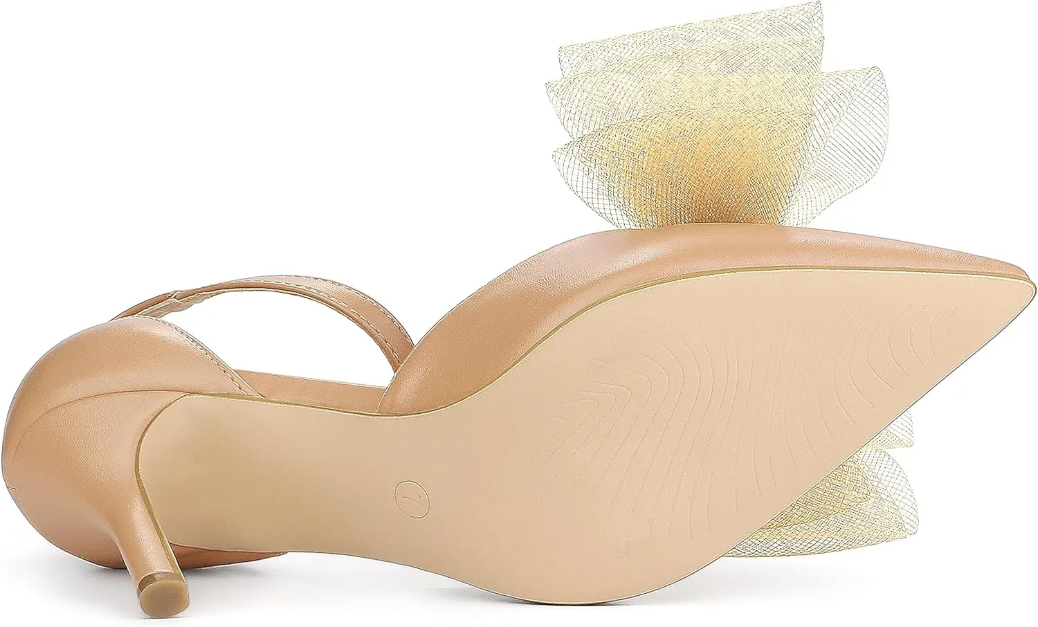 Allegra K Women's Bow Tie Ankle Strap Stiletto High Heels Pumps