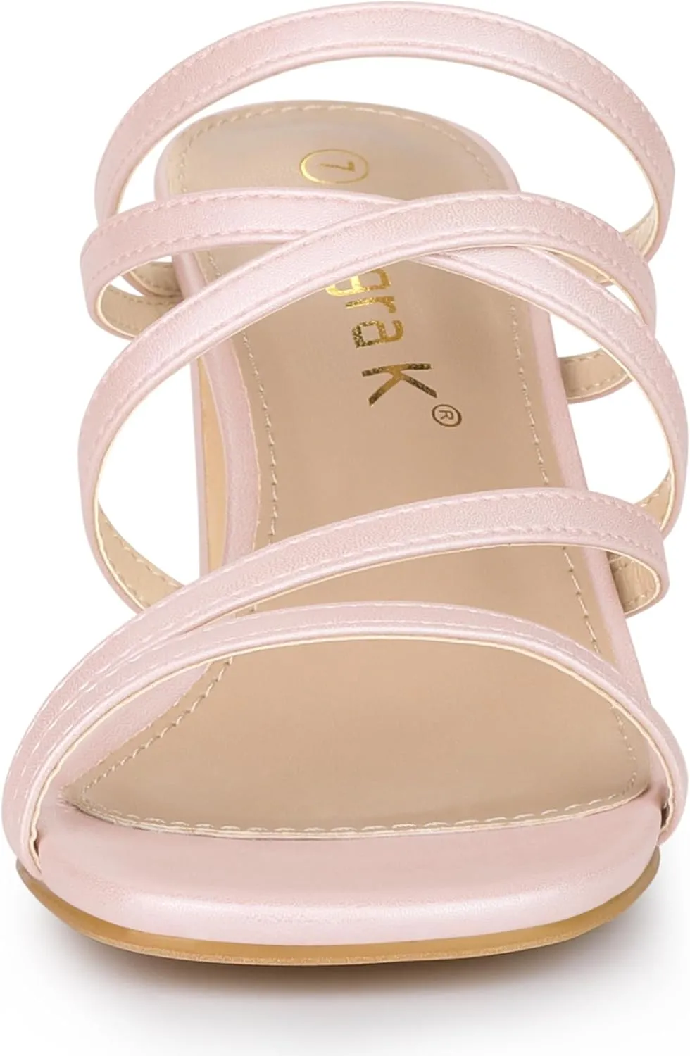 Allegra K Women's Strappy Block Heels Slide Heel Sandals