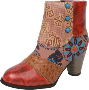 AMDBEL Booties for Women Dressy 2024 Ankle Boots Chunky High Heel Booties Fashionable Short Boots Winter Shoes