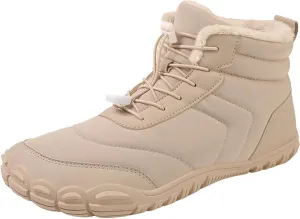 AMDBEL SWinter Barefoot Shoes Women Men, Hiking Footwear Barefoot Snow Boots, Warm Non-Slip Waterproof Barefoot Shoes