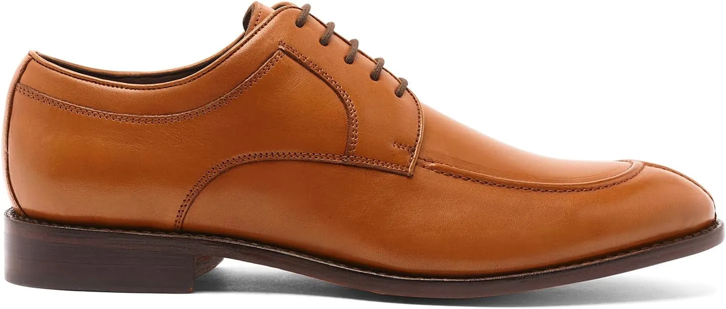 Anthony Veer Wallace Split-Toe Dress Shoes for Men | Lace-up | Goodyear Welt Construction | Cushioned Footbed & Recraftable Leather Sole with Stacked Heel | Full Grain Calfskin Leather Upper