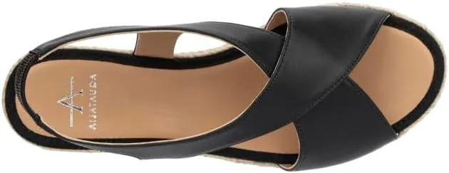Aquatalia Women's Adelina, Sandals, Heel, Casual, Elastic, Round Toe, Rubber Outsole