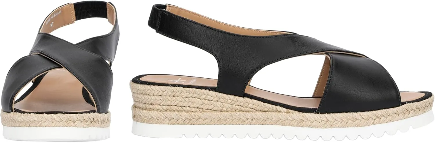 Aquatalia Women's Adelina, Sandals, Heel, Casual, Elastic, Round Toe, Rubber Outsole
