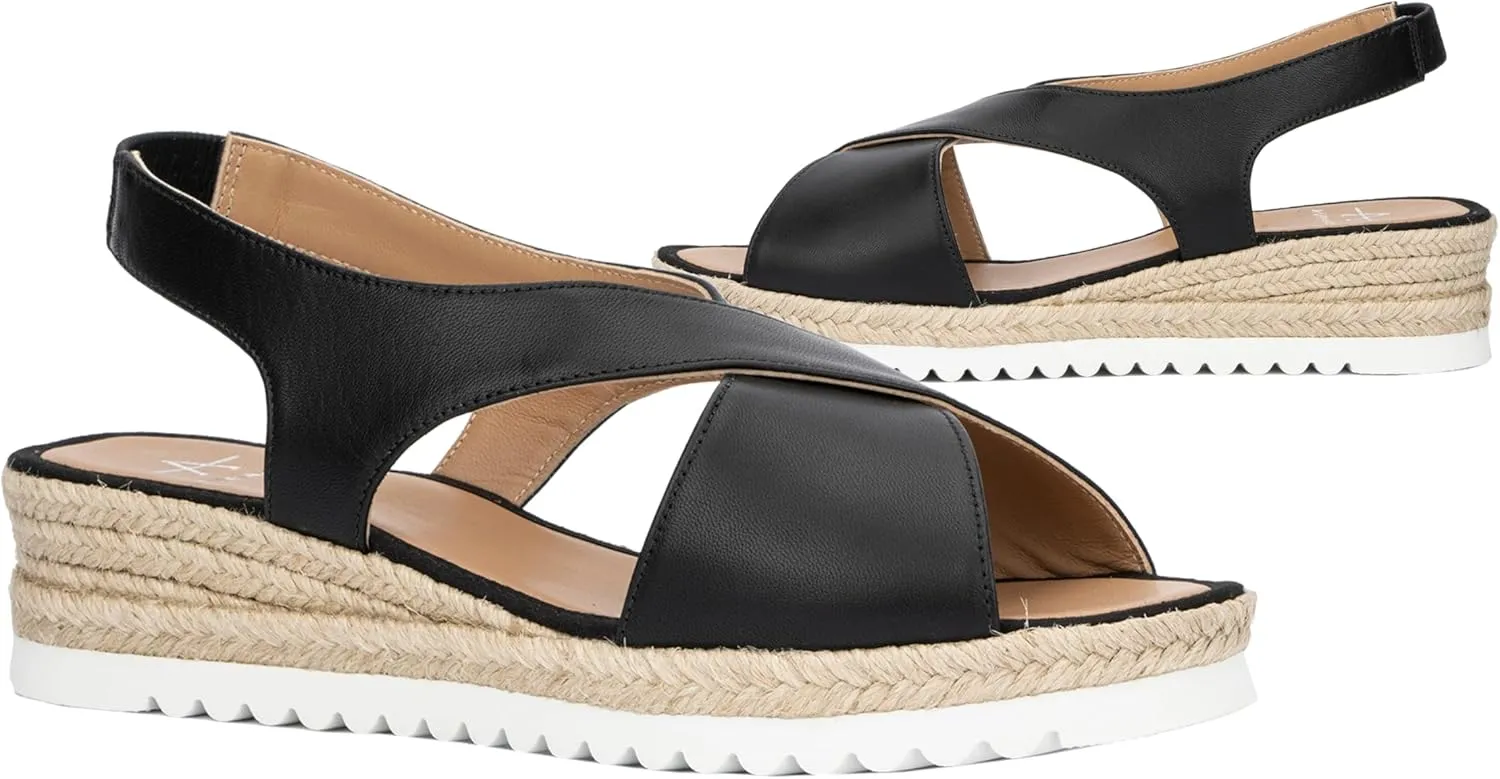 Aquatalia Women's Adelina, Sandals, Heel, Casual, Elastic, Round Toe, Rubber Outsole