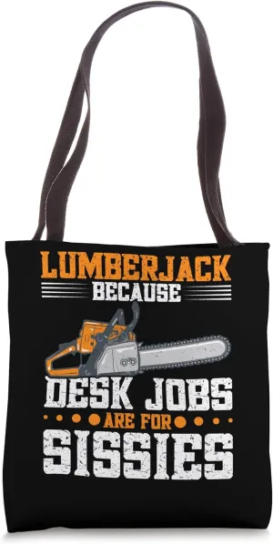 Arborist Work Boots Lumberjack Helmet Tools Logger Tote Bag