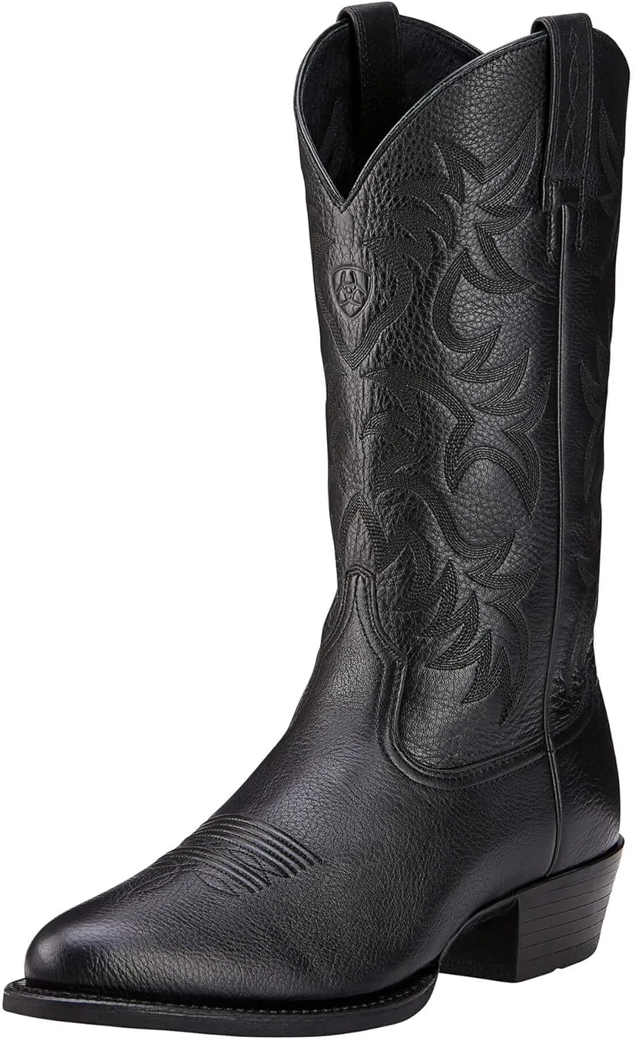 ARIAT Mens Heritage Embroidered Round Toe Pull On Casual Boots Mid Calf - Brown