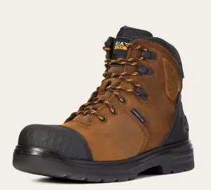 Ariat Men's Outlaw 6" Carbon Toe Waterproof Work Boot - Brown - 10033996