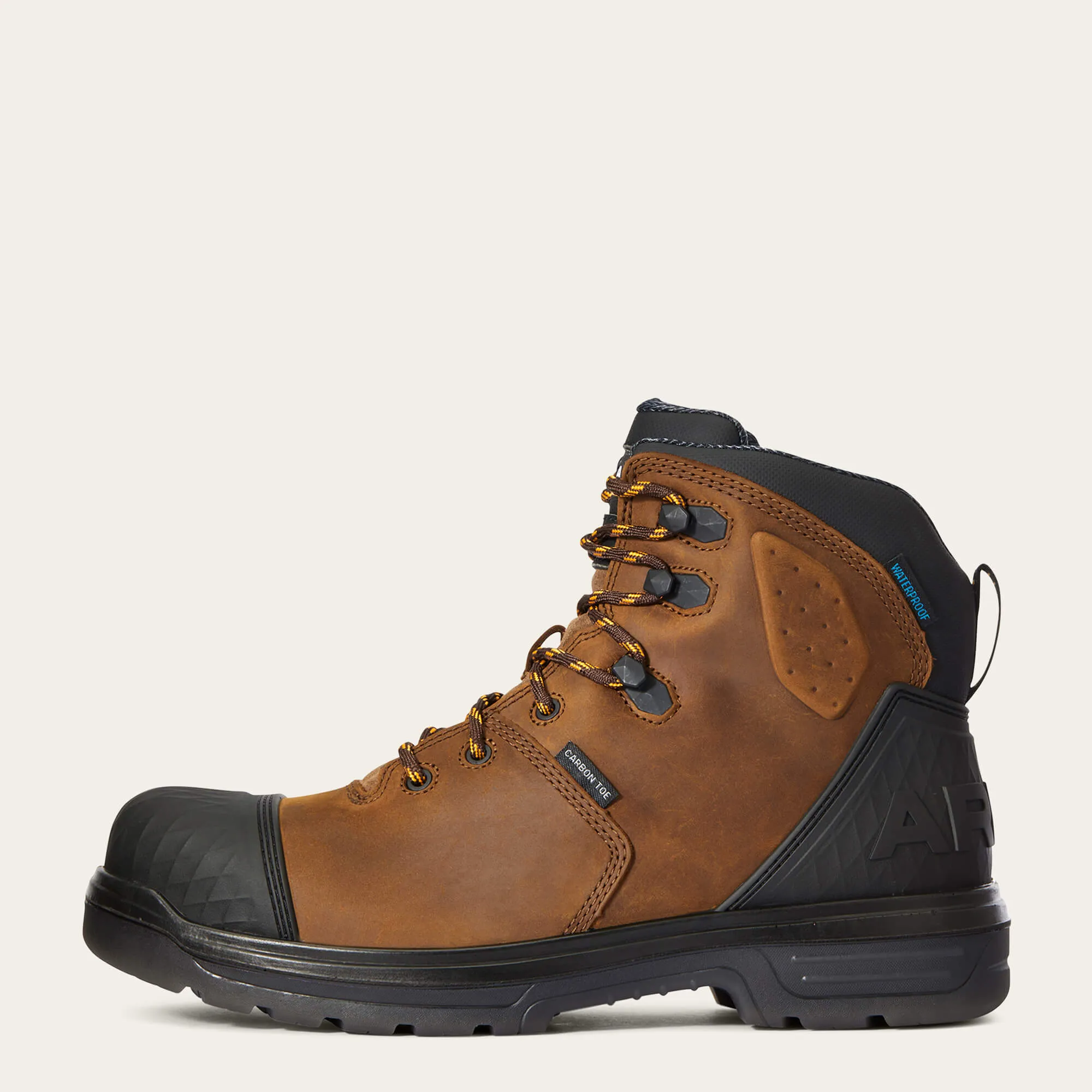 Ariat Men's Outlaw 6" Carbon Toe Waterproof Work Boot - Brown - 10033996