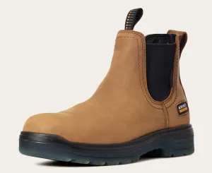 Ariat Men's Turbo Chelsea Soft Toe Waterproof Work Boot - Aged Bark - 10032609
