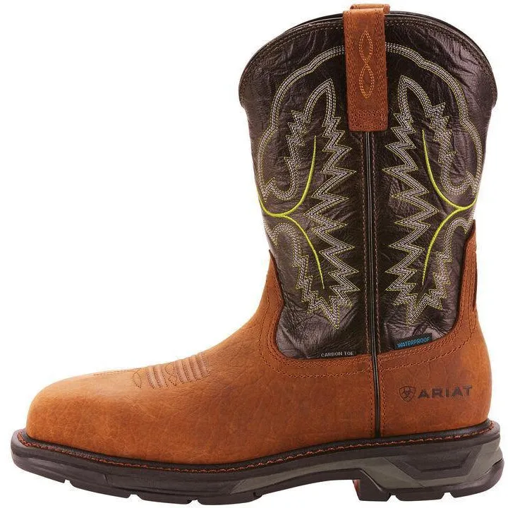 Ariat Men's WorkHog Extreme 11" Carbon Toe Waterproof Western Work Boot - Bark - 10024966