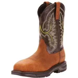 Ariat Men's WorkHog Extreme 11" Carbon Toe Waterproof Western Work Boot - Bark - 10024966
