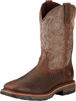Ariat Men's WorkHog Wide Square Toe Waterproof Steel Toe Work Boot