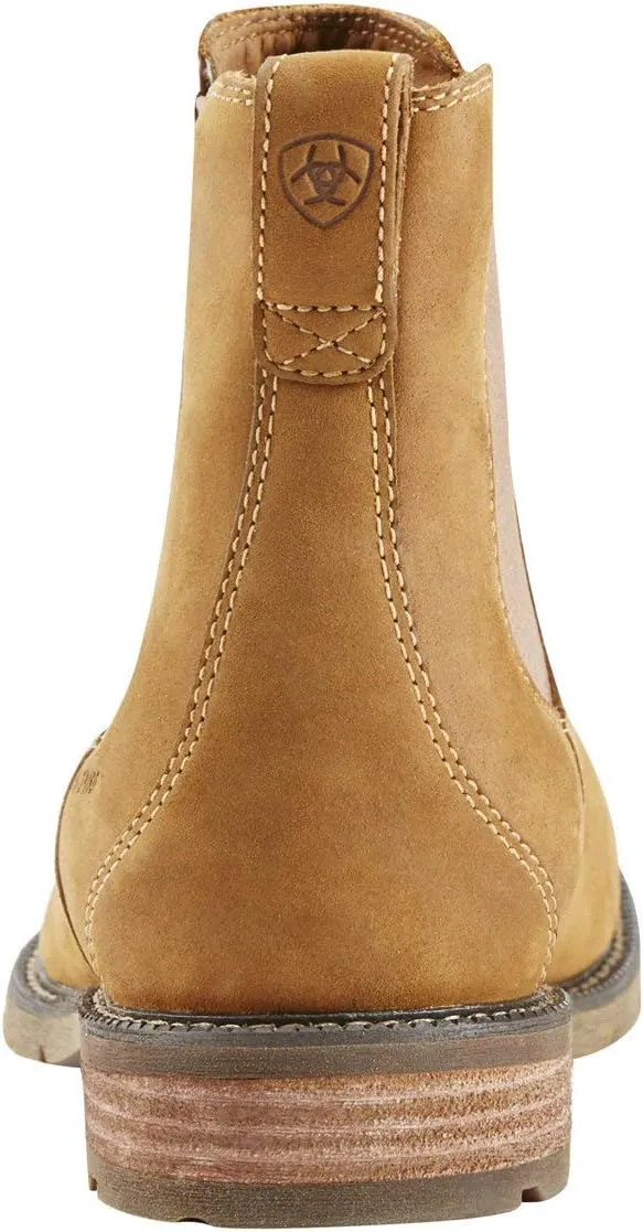 ARIAT Womens Wexford Round Toe Chelsea Casual Boots Ankle Low Heel 1-2" - Beige
