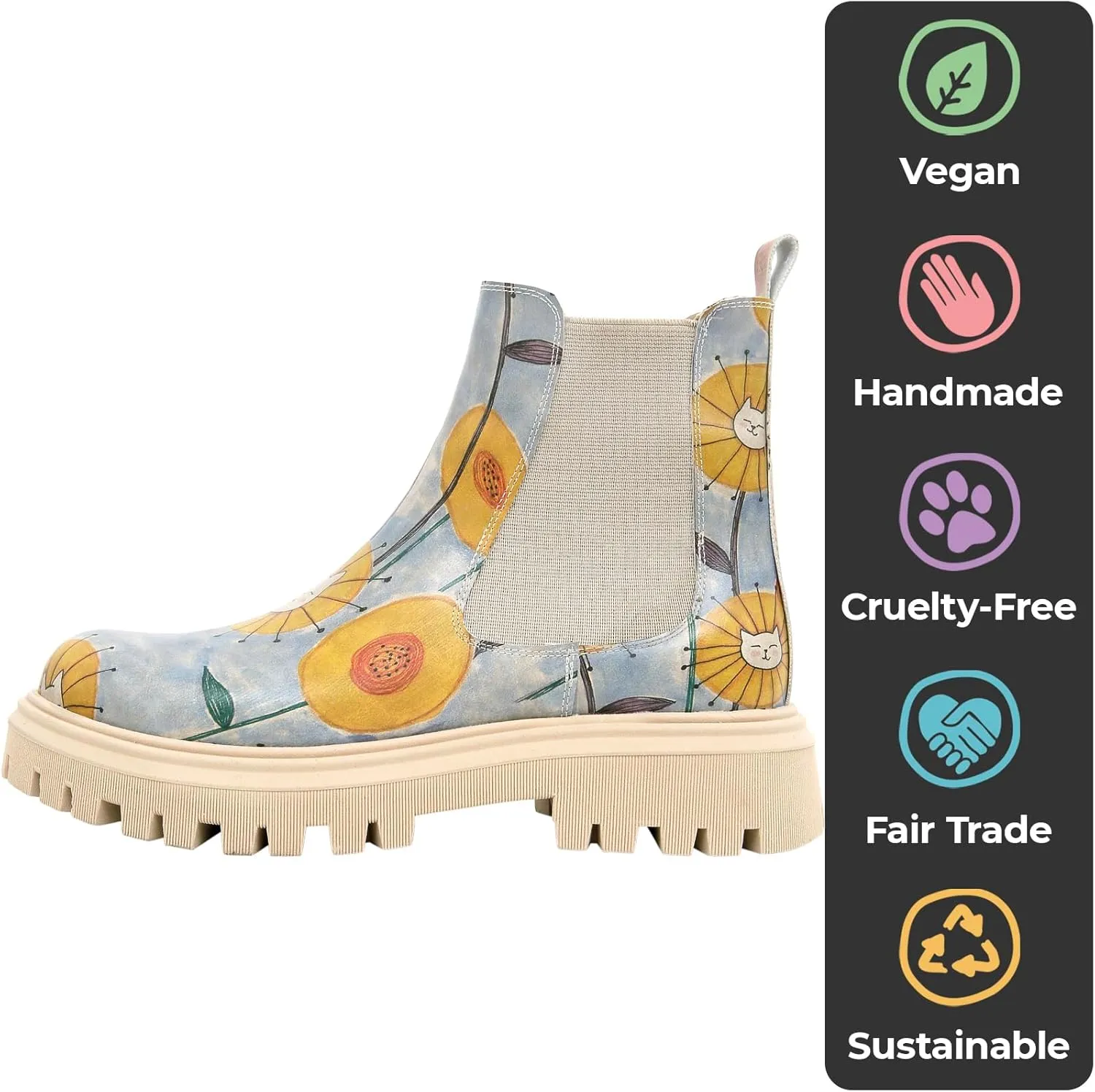 Aura Chelsea Boots for Women - Handmade and Vegan Leather Ankle Boots for Women