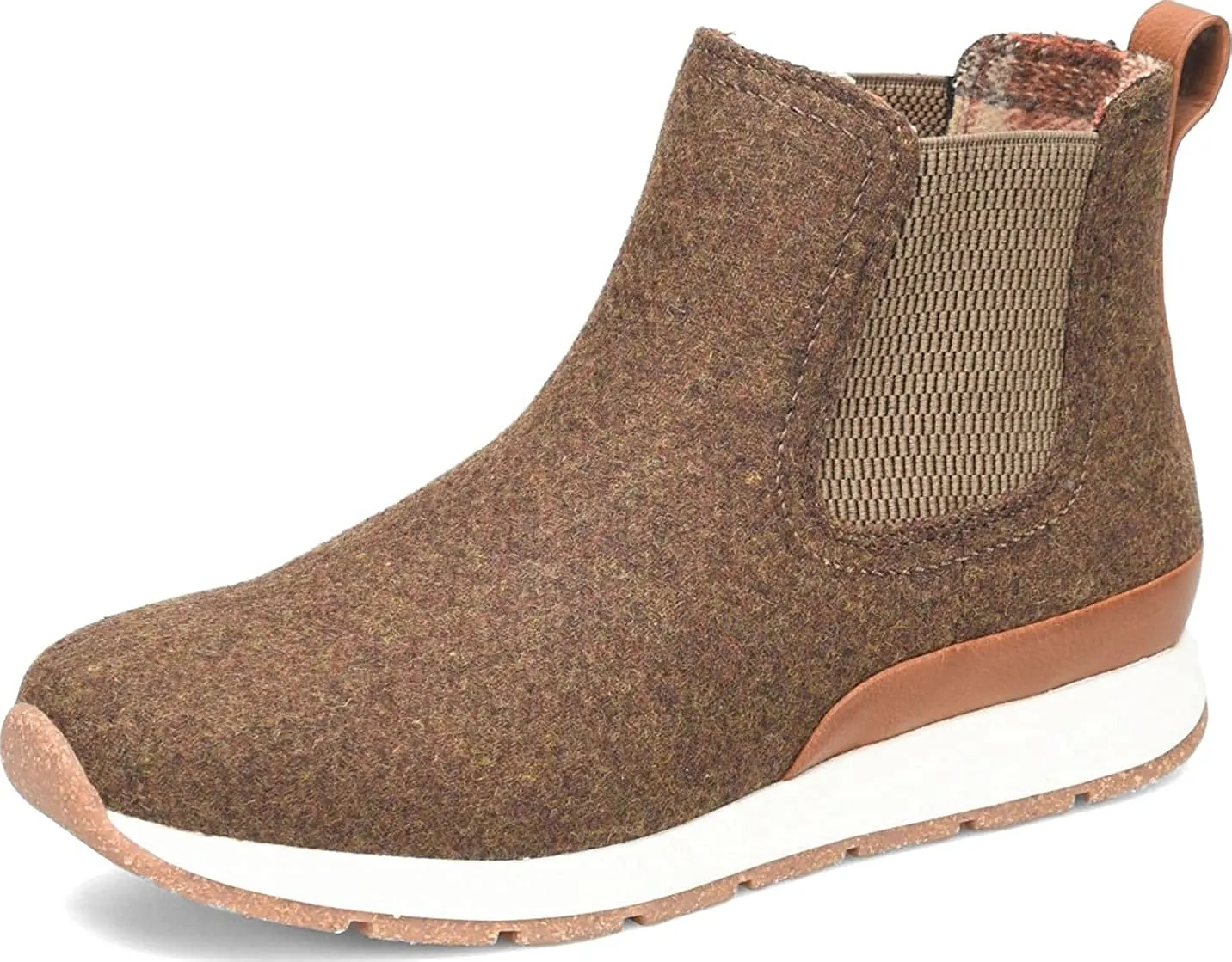 b.o.c. Womens Kara Wool Ankle Chelsea Boots Brown 8.5 Medium (B,M)