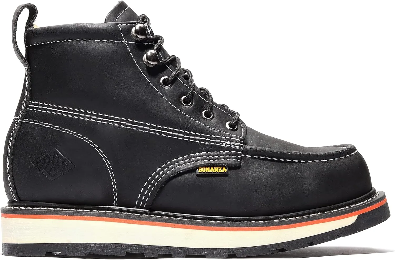 Bonanza Boots FRONTIER DUAL 6" Moc Toe Work Boot - Premium Leather, Comfort Insole & Tough Wedge Outsole