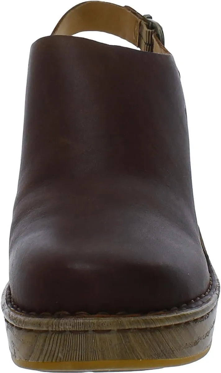 BORN Womens Calypso Leather Slingback Clogs