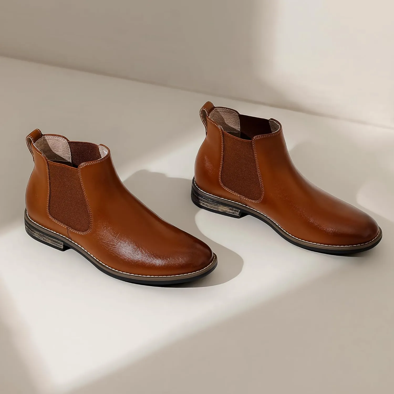 Bruno Marc Men's Suede Leather Chelsea Ankle Boots