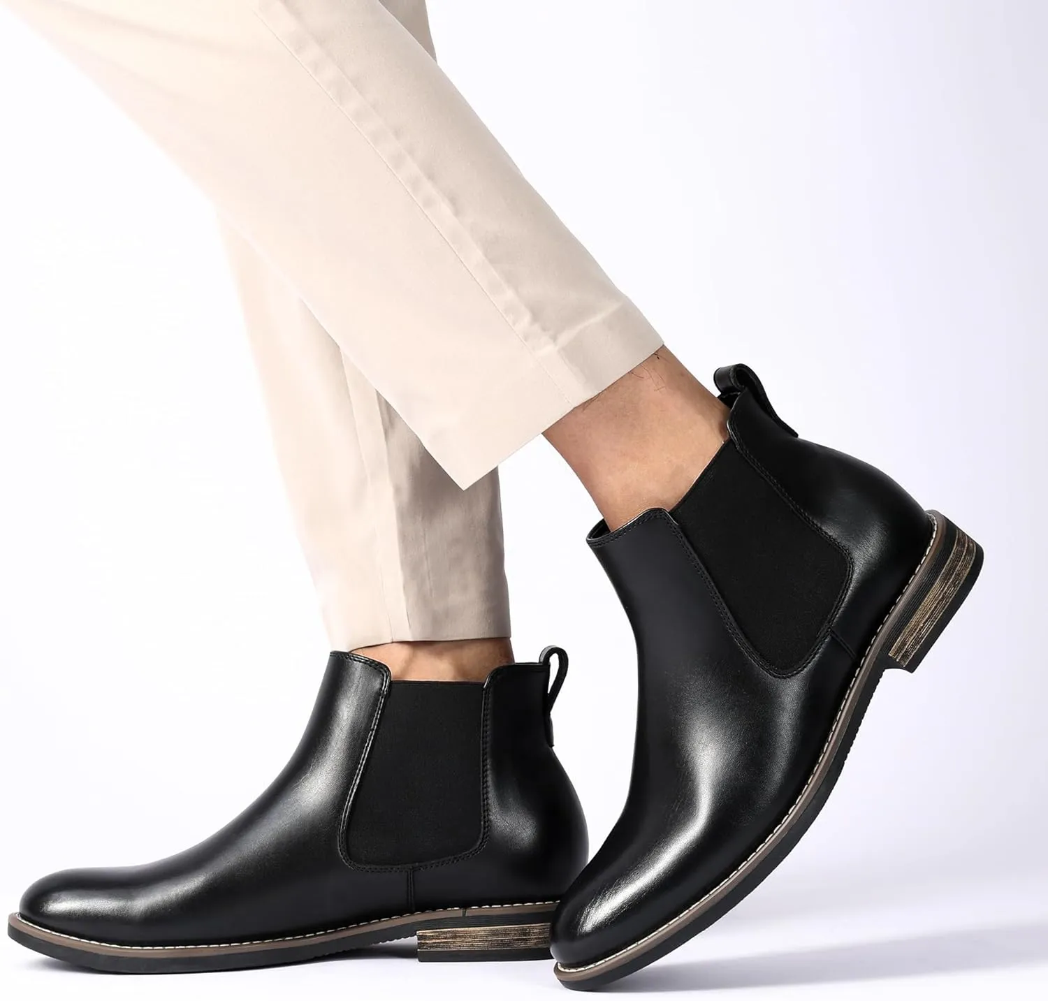 Bruno Marc Men's Suede Leather Chelsea Ankle Boots
