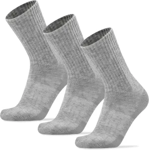 Busy Socks 3 Pack Men's Merino Wool Hiking Crew Socks Womens Warm Thick Cushioned Outdoor Athletic Socks for Walking Running