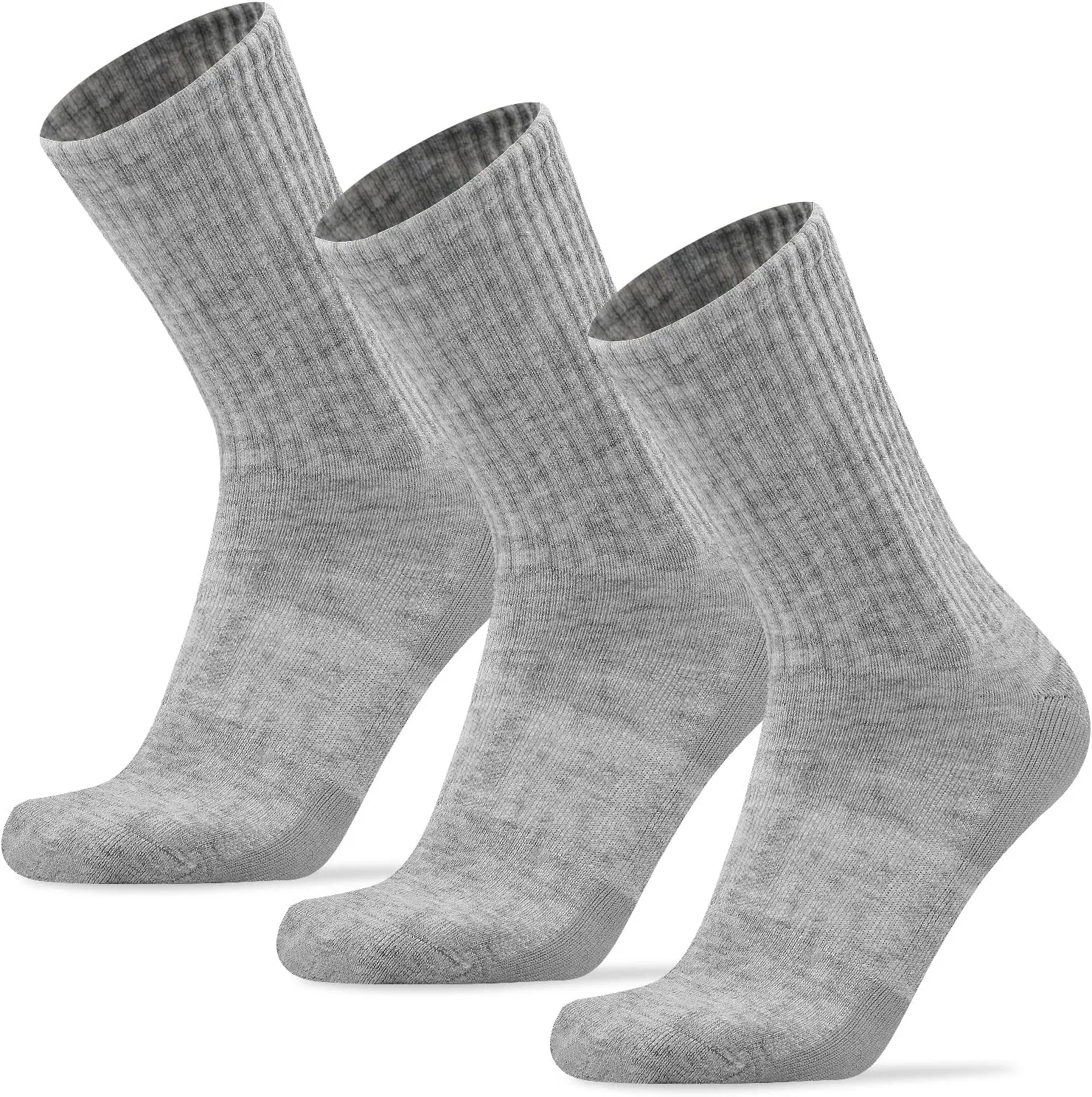 Busy Socks 3 Pack Men's Merino Wool Hiking Crew Socks Womens Warm Thick Cushioned Outdoor Athletic Socks for Walking Running