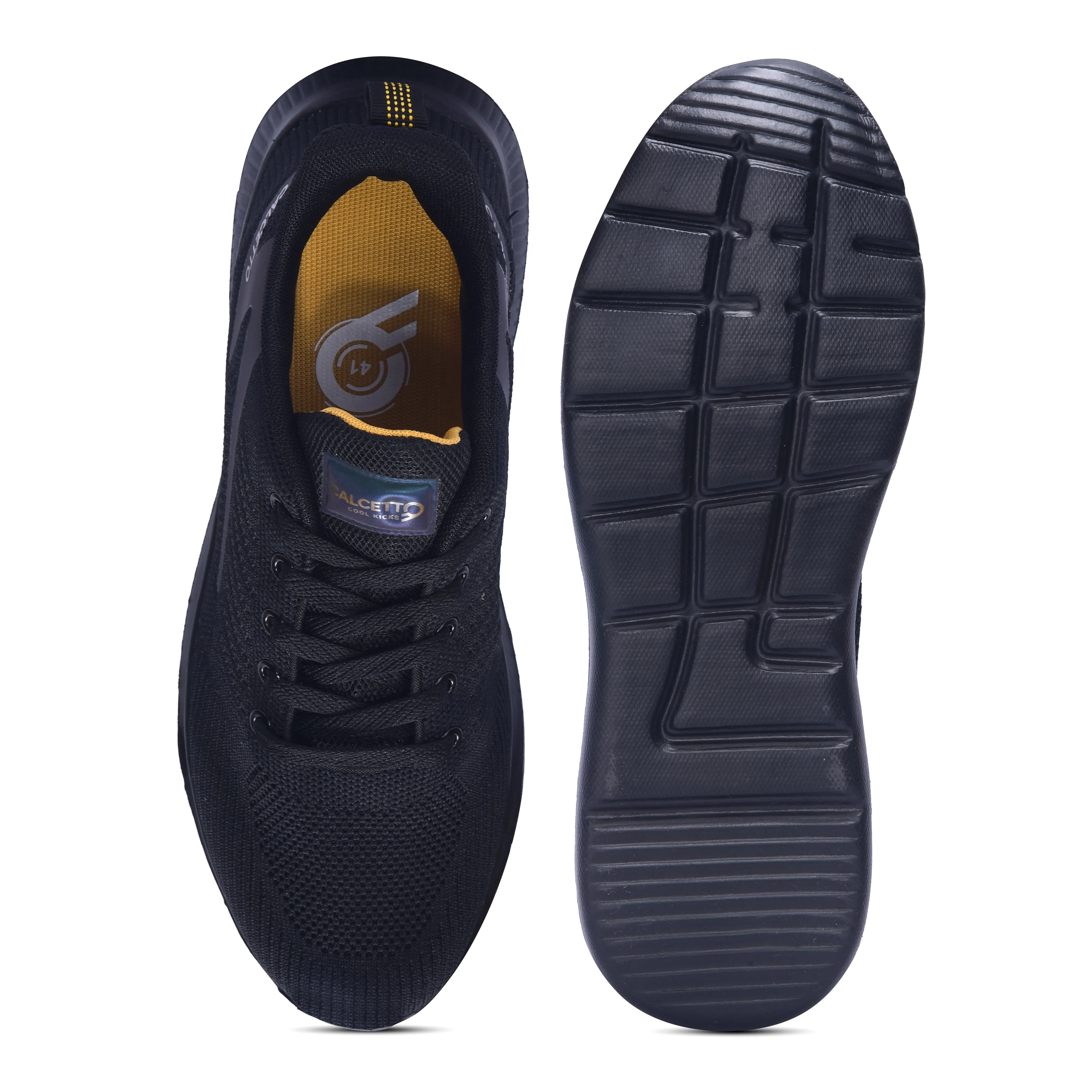 Calcetto Lightweight Casual Men's Running Sports Shoes CLT-0992 Black Gold