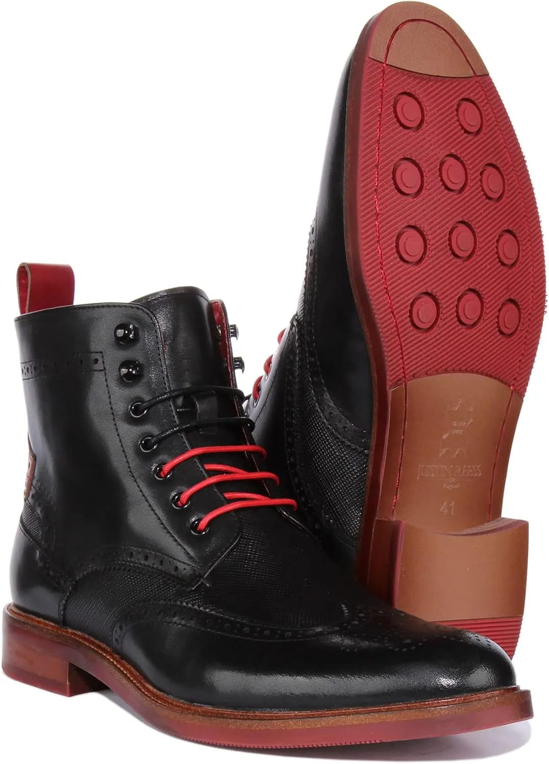 Cameron Men's Lace Up Chelsea Brogue Boot Ankle Boots