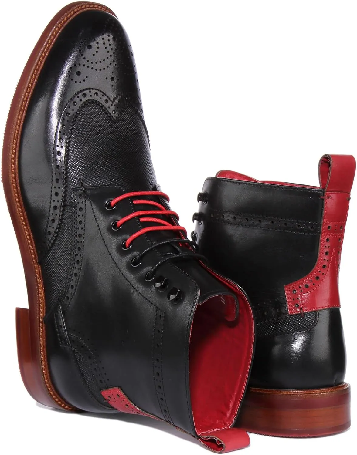 Cameron Men's Lace Up Chelsea Brogue Boot Ankle Boots