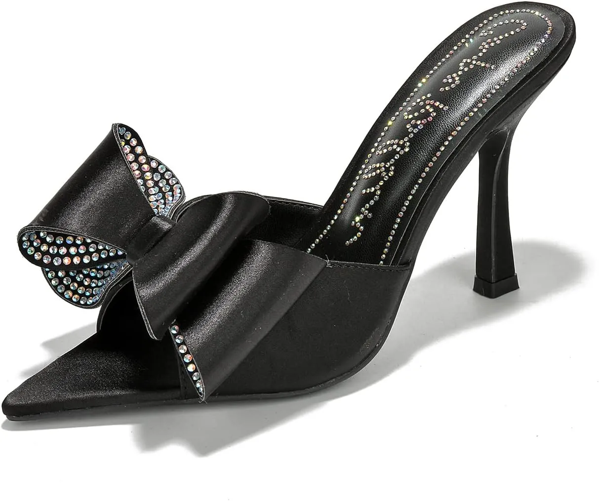 Cape Robbin Bellani Rhinestone Bow Pointy High Heels (Bellani)