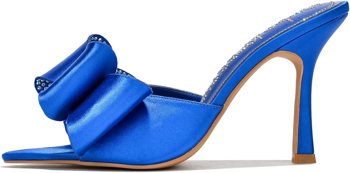 Cape Robbin Bellani Rhinestone Bow Pointy High Heels (Bellani)