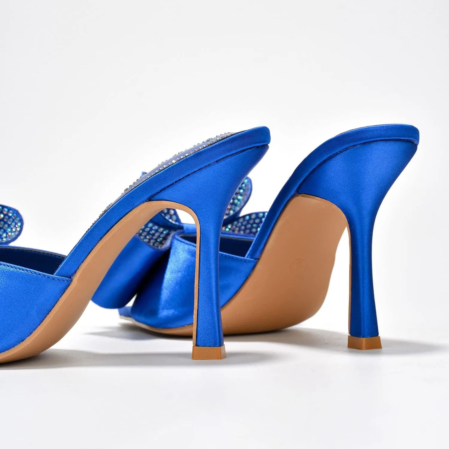 Cape Robbin Bellani Rhinestone Bow Pointy High Heels (Bellani)