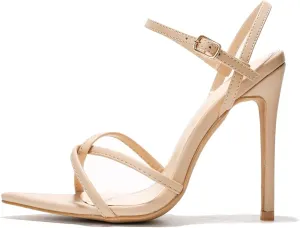 Cape Robbin Emylee Slingback with Strap Pointy-Toe Minimalist Heels (Emylee)