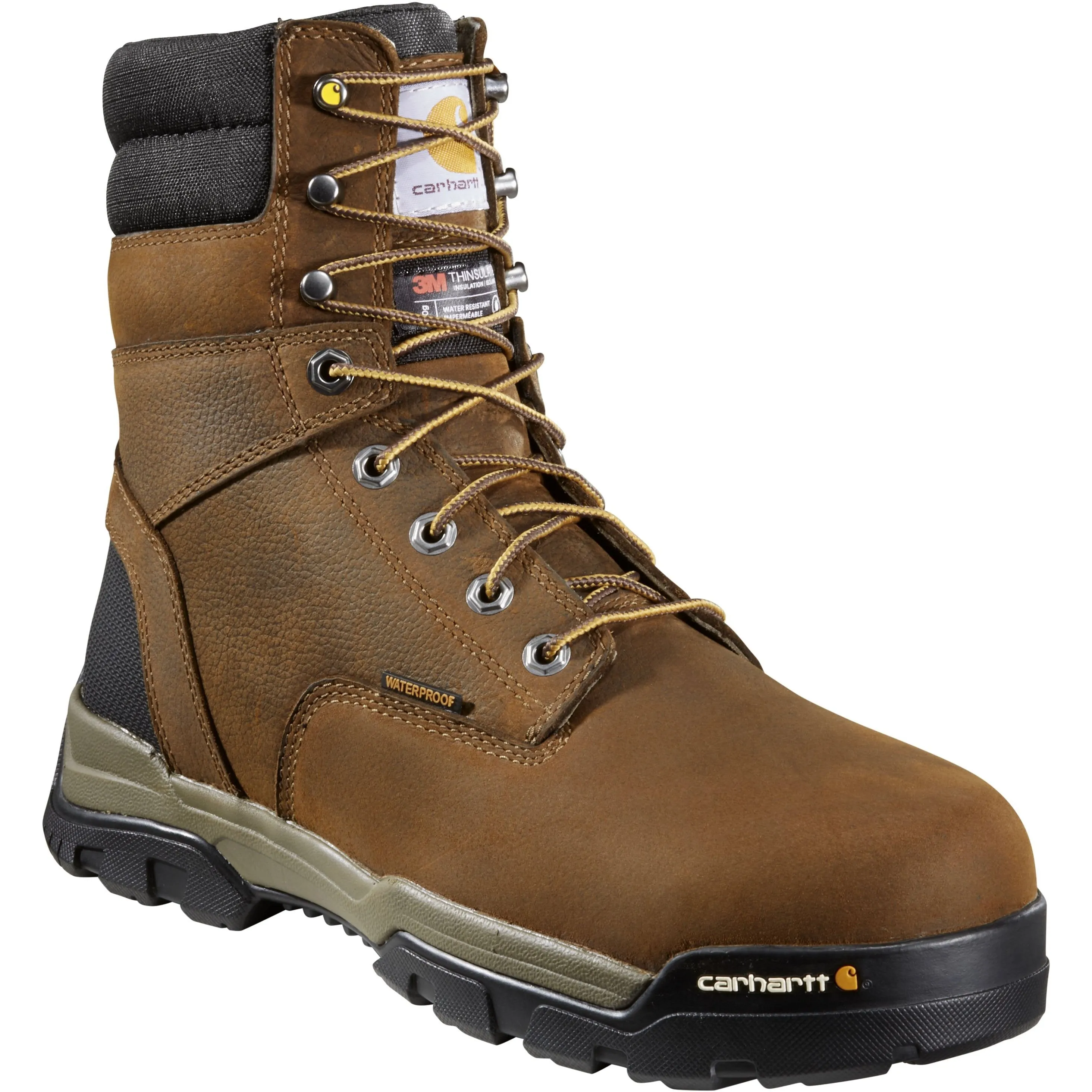 Carhartt Men's Ground Force 8" Composite Toe Waterproof 600G Ins Work Boot - CME8347