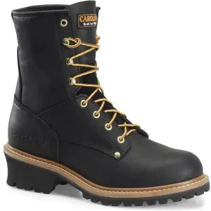 Carolina Men's Elm 8" Steel Toe Unlined Logger Slip Resistant Work Boot -Black- CA1825