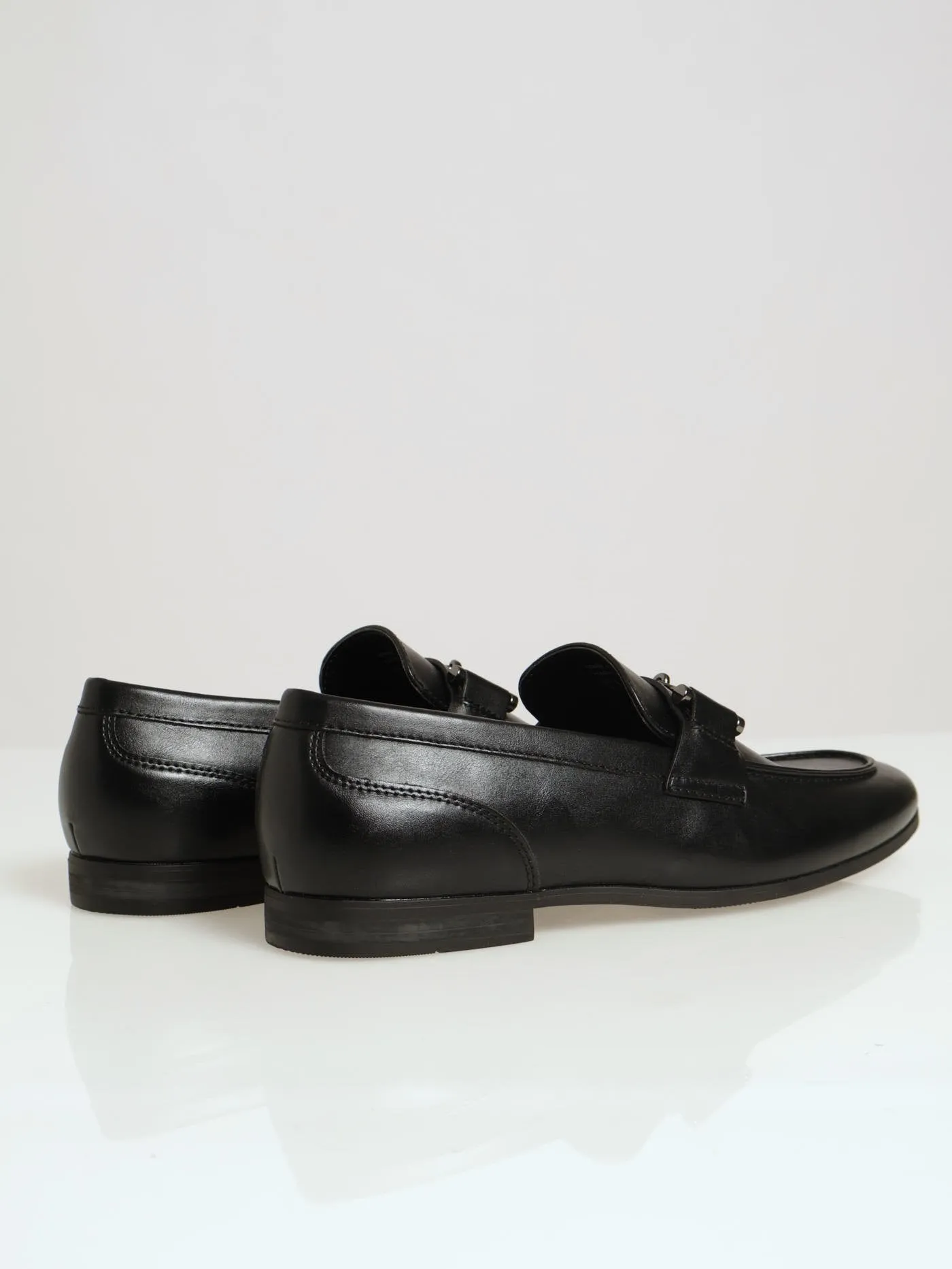 Caufield Metal Trim Slip On Loafer - Black