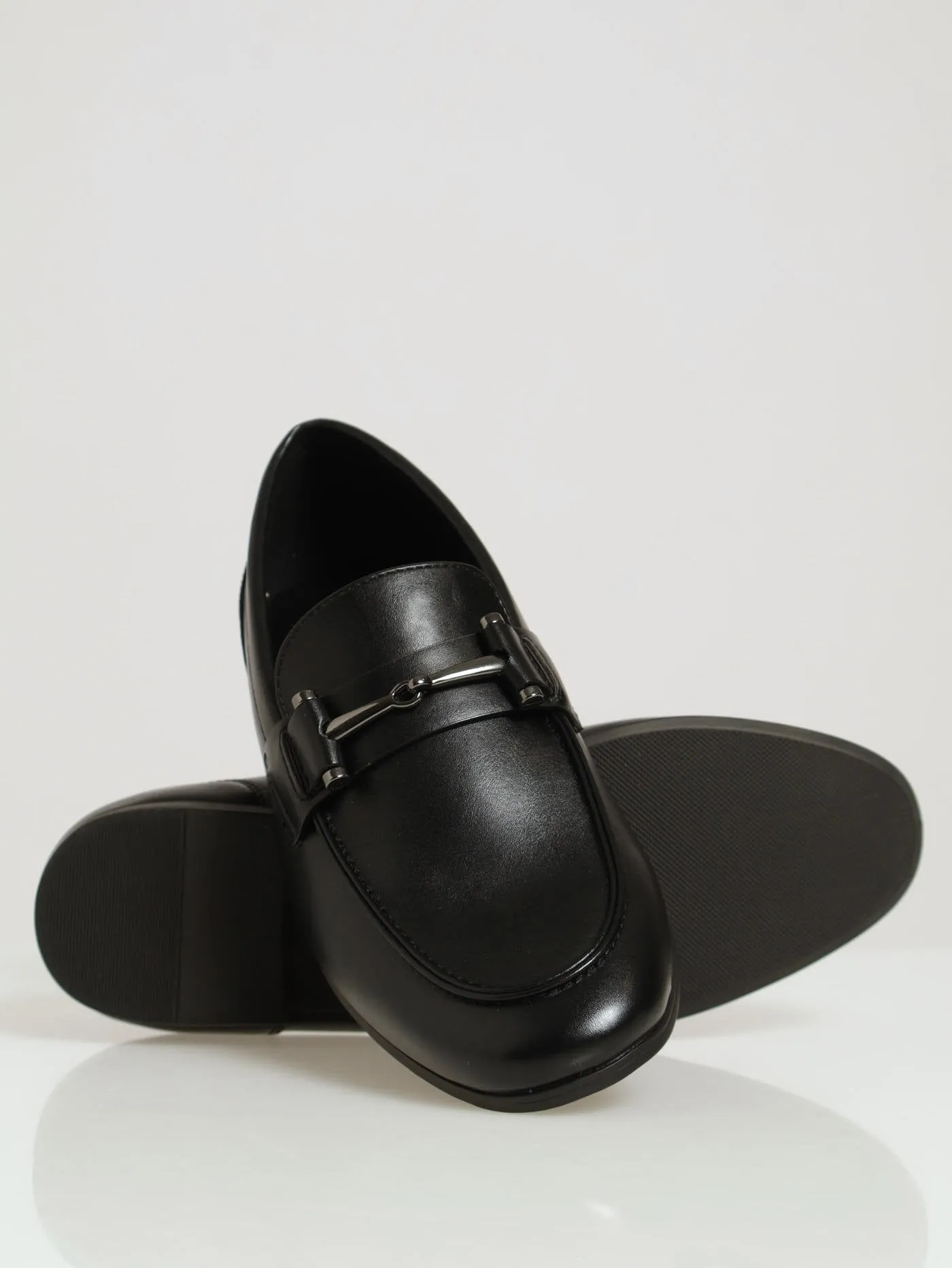 Caufield Metal Trim Slip On Loafer - Black