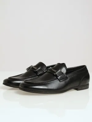 Caufield Metal Trim Slip On Loafer - Black