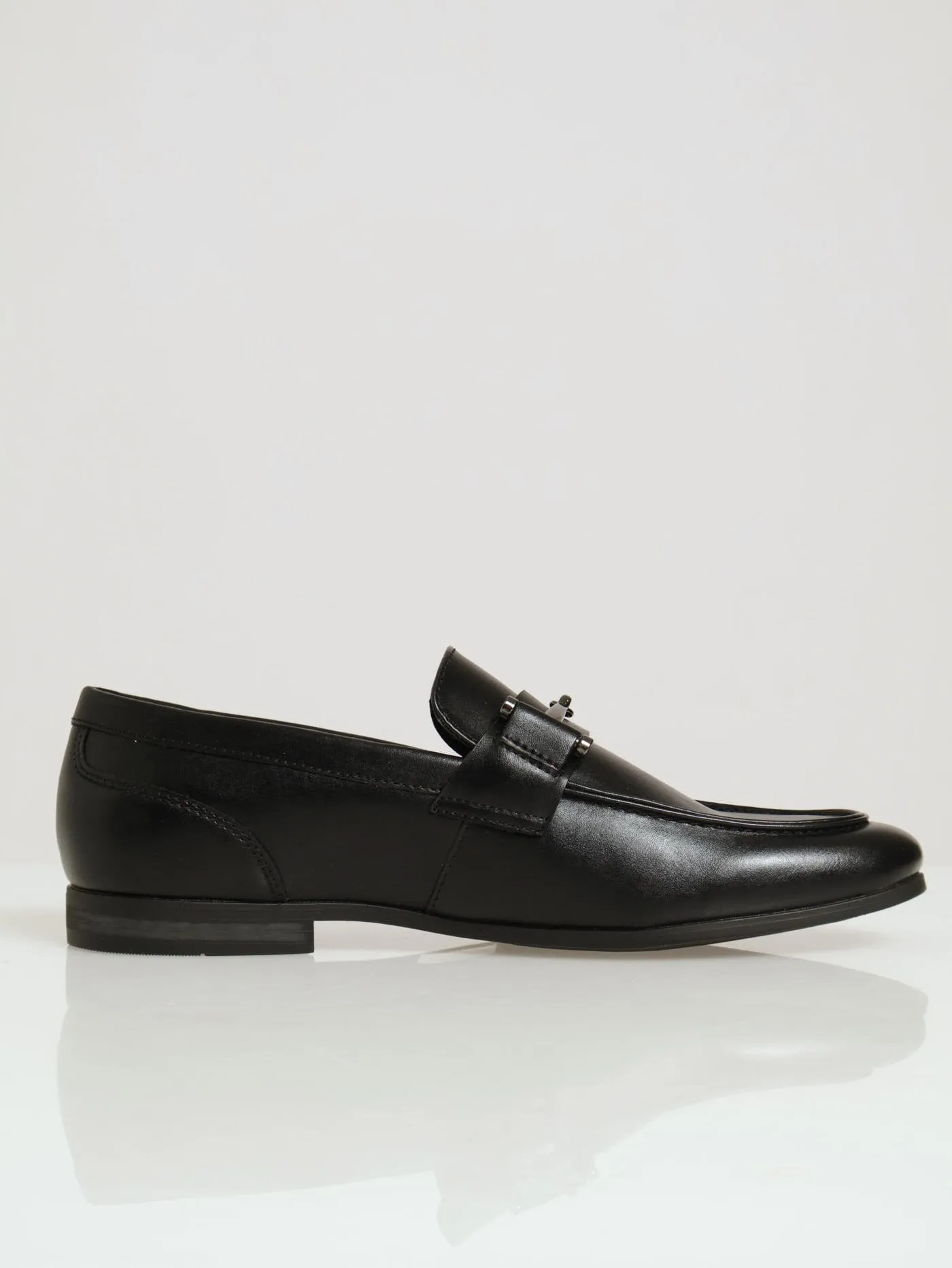 Caufield Metal Trim Slip On Loafer - Black