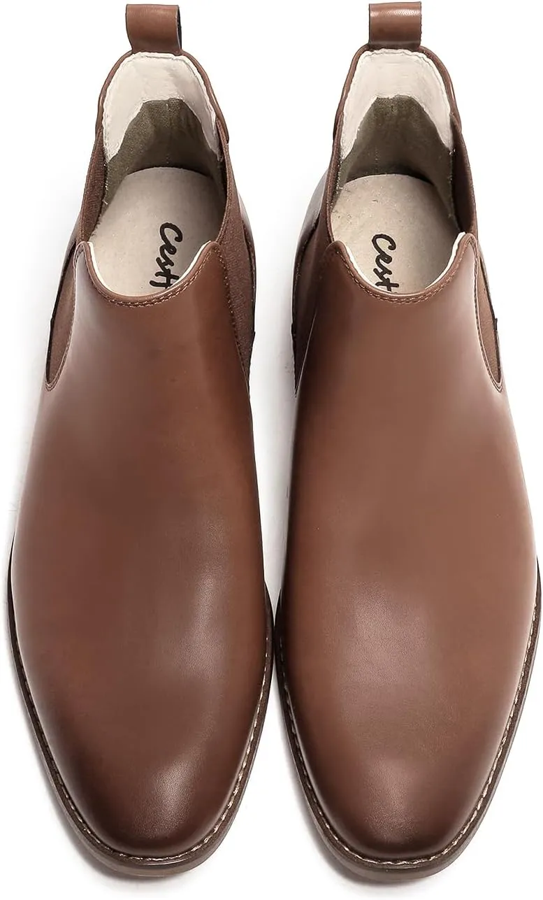Cestfini Chelsea Boots Men Classic Elastic Dress Boots Casual Men's Chelsea Ankle Boots
