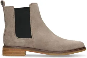 Clarks Womens Clarkdale Arlo Suede Pull On Chelsea Boots Taupe 8.5 Medium (B,M)
