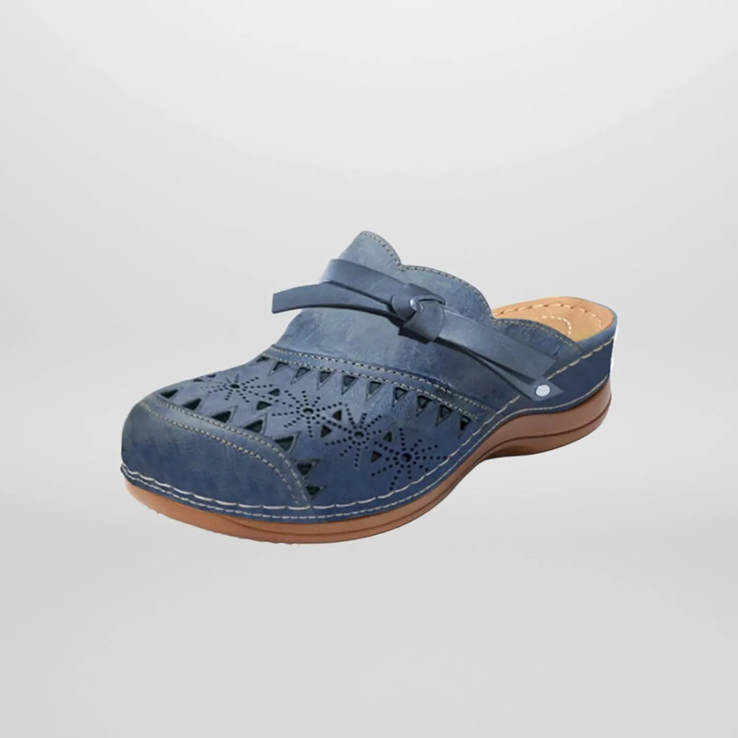 Clogs for Women Comfortable Arch Support Orthopedic Sandals Closed Toe Platform Wedge Sandals Hollow Out Slip On Slippers Non-Slip Retro Outdoors Casual Boho Summer Beach Sandal
