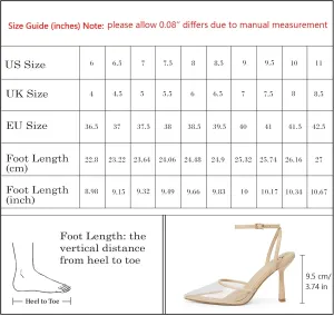 Closed Toe Ankle Strap Heels Women Pumps Pointed Toe Heeled Sandals for Women Stiletto Wedding Dress Shoes