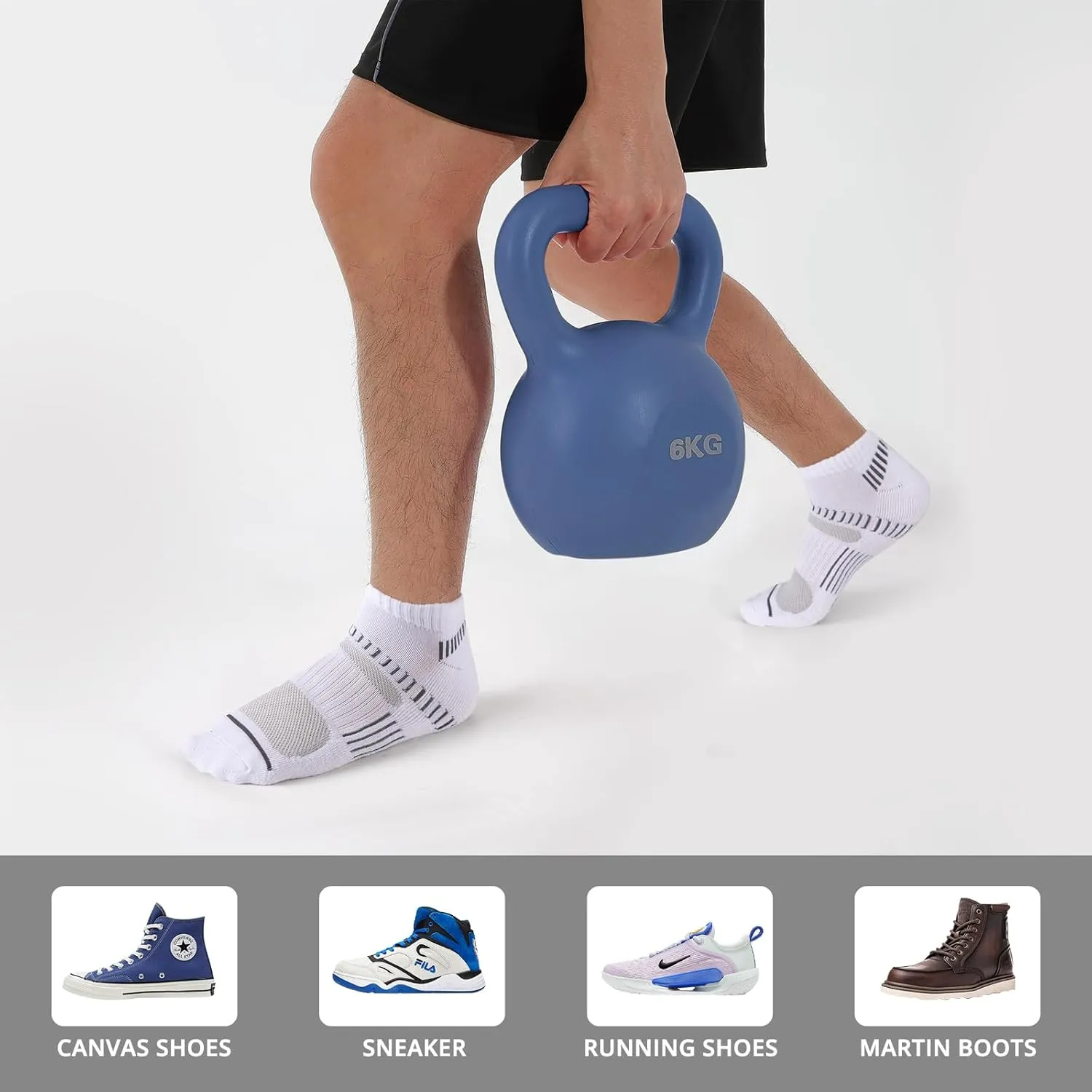 COOPLUS Mens 10 Pairs Ankle Athletic Low Cut Socks Cushioned Breathable Running Performance Sport No Show Socks