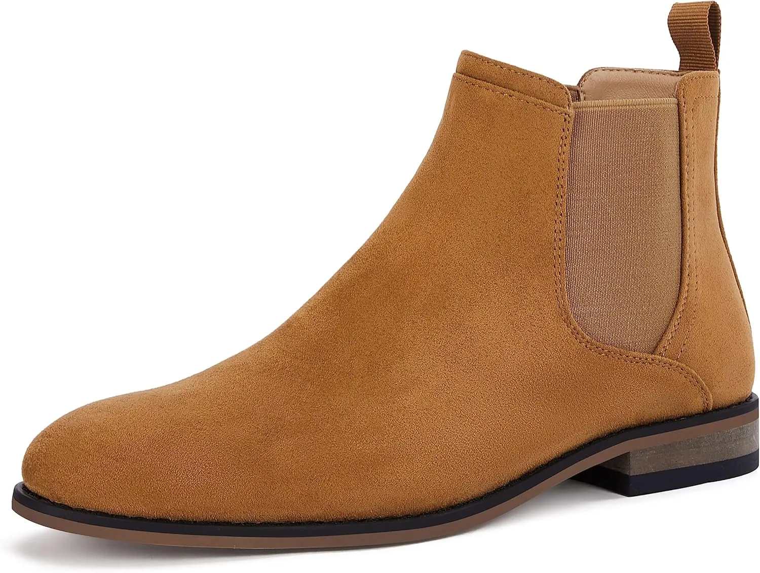 Coutgo Men's Chelsea Boots Comfortable Suede Dress Boots Chukka Ankle Boots