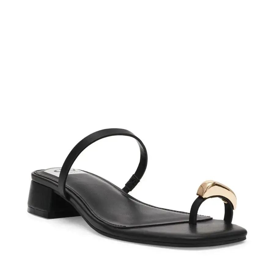 Dolce Vita Narra Black Strappy Block Heel Sandals