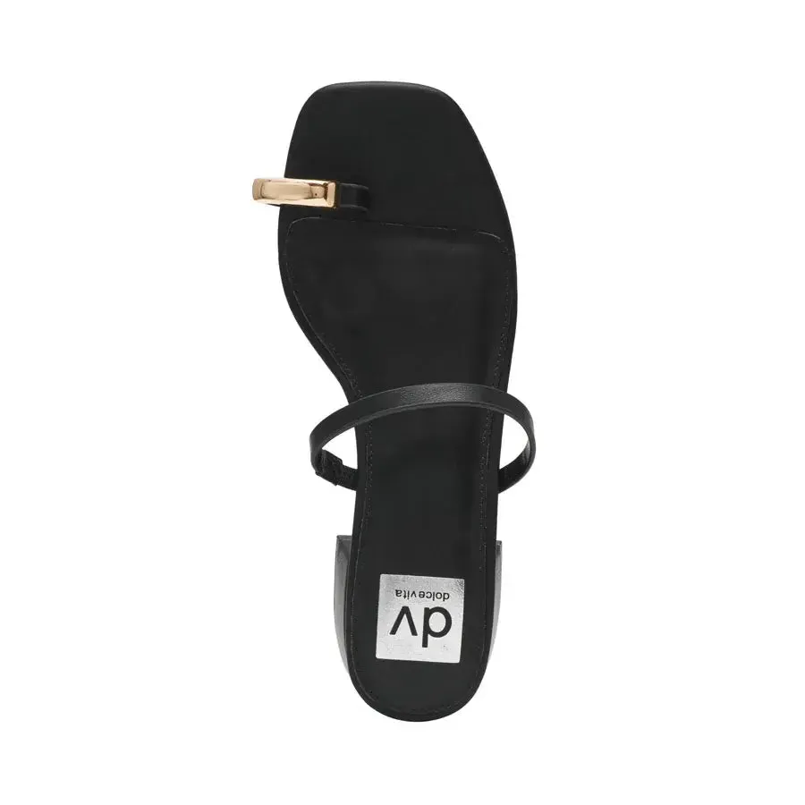 Dolce Vita Narra Black Strappy Block Heel Sandals
